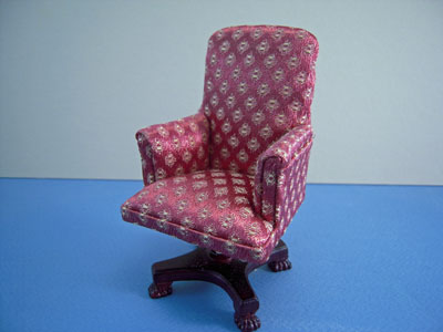 1" scale Bespaq miniature Chesterson swivel chair 1" scale Bespaq miniature Chesterson swivel chair