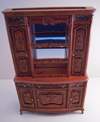 1" scale Bespaq Fluer De Lis Walnut Back Bar 1" scale Bespaq Fluer De Lis Walnut Back Bar