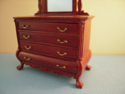 Bespaq 1" scale miniature Ashland walnut dresser Bespaq 1" scale miniature Ashland walnut dresser