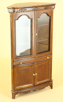 1" scale walnut Bespaq Hilton China Cabinet 1" scale walnut Bespaq Hilton China Cabinet