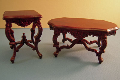 1" scale Bespaq mahogany Wesmorland Table Set