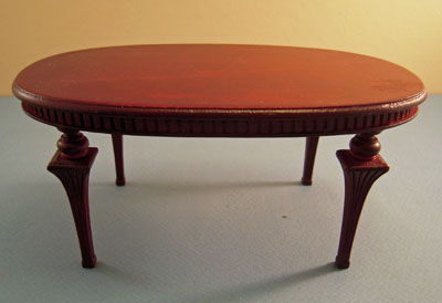 Bespaq 1" scale Mahogany Art Deco Table Bespaq 1" scale Mahogany Art Deco Table