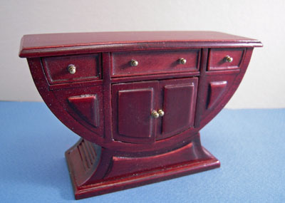 1" scale Bespaq Mahogany Art Deco Buffet 1" scale Bespaq Mahogany Art Deco Buffet