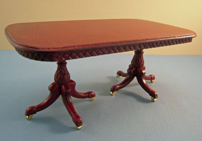 1" scale Bespaq Mahogany Martinique Pineapple dining table 1" scale Bespaq Mahogany Martinique Pineapple dining table