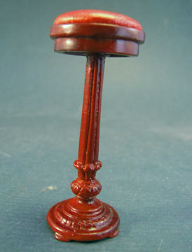 1" scale Bespaq Red Leather Walnut Cafe Bar Stool