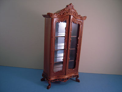 1" scale Bespaq miniature Venetian walnut cabinet