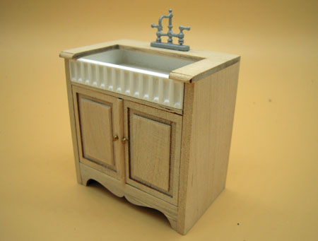Miss Paula's Unfinished Three Piece Kitchen Set Bespaq 1:12 Scale Miss Paula's Unfinished Three Piece Kitchen Set Bespaq 1:12 Scale