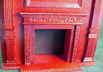 1" scale Bespaq Mahogany Fireplace Wall Unit 1" scale Bespaq Mahogany Fireplace Wall Unit