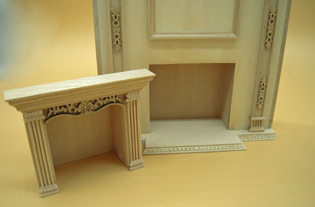 Bespaq Unfinished Fireplace Wall Unit 1:12 Scale Bespaq Unfinished Fireplace Wall Unit 1:12 Scale