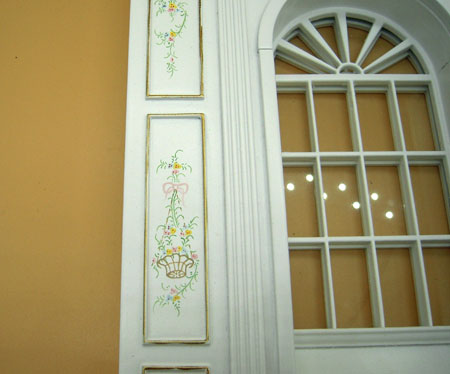 Miniature Bespaq Hand Painted White Manor Window Panel Unit 1:12 Scale Miniature Bespaq Hand Painted White Manor Window Panel Unit 1:12 Scale