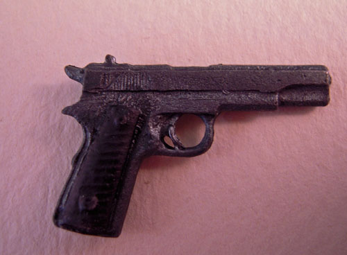 Hand Painted .45 Caliber Handgun 1:12 scale  