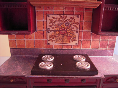 1" scale bespaq mahogany bluette kitchen set 1" scale bespaq mahogany bluette kitchen set