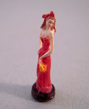 a4086 1" scale lady in red statue