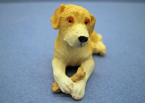 Lying Puppy With A Bone 1:12 scale