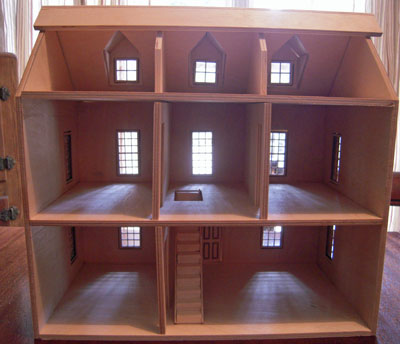 1/2" scale miniature Alessio Miniatures Colonial Country Manor 1/2" scale miniature Alessio Miniatures Colonial Country Manor