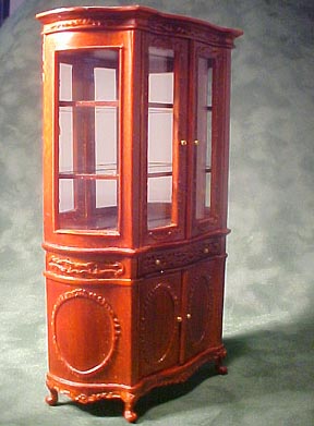 1/12 Scale Dollhouse Miniatures Oak Finish Shop Corner Display Case Bespaq 