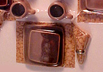 cer66bb brown on tan dinner set cer66bb brown on tan dinner set