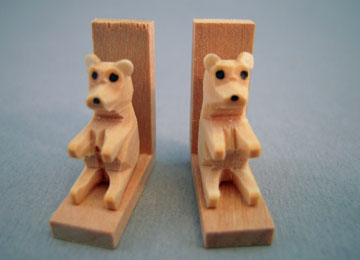 cg04 1" scale miniature bear bookends