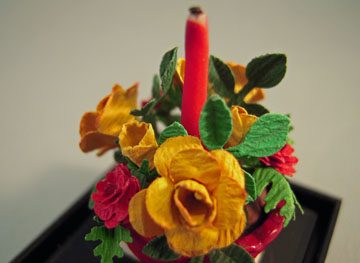 df001 1" scale miniature Dorrie Toth Autumn Flowers