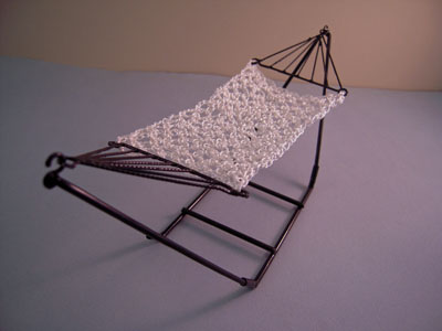 eiwf316 1" scale miniature free standing hammock