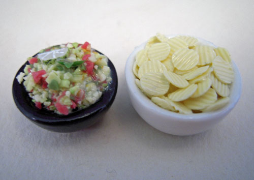 Chips and Guacamole Dollhouse Miniature 1:12 Scale Chips and Guacamole Dollhouse Miniature 1:12 Scale