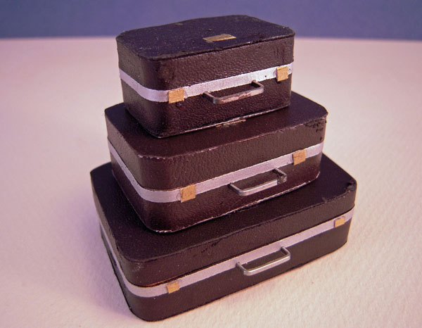 Dollhouse Miniature Set Of Three Suitcases 1:12 Scale Dollhouse Miniature Set Of Three Suitcases 1:12 Scale
