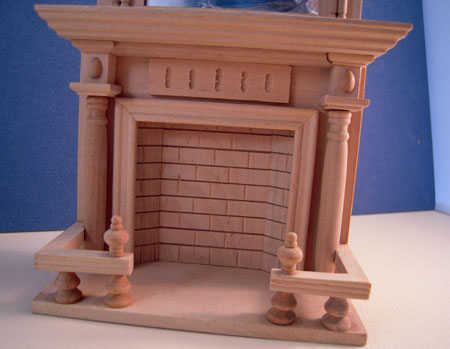 Townsquare Unfinished Fireplace With A Mirror 1:12 scale Townsquare Unfinished Fireplace With A Mirror 1:12 scale