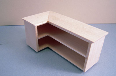 M & M Specialties 1/2" scale angle left store counter M & M Specialties 1/2" scale angle left store counter