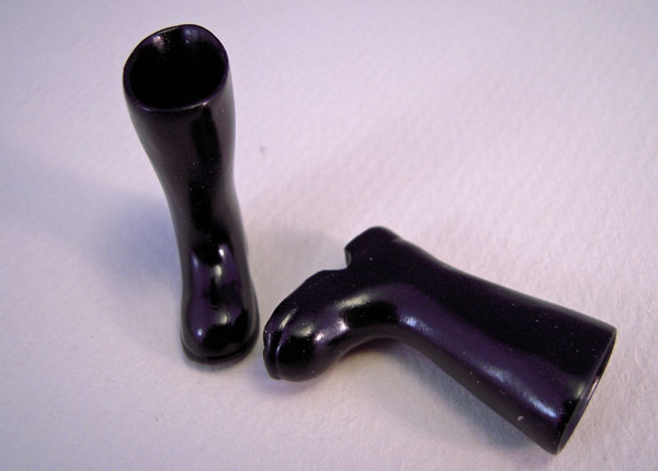 Black Rubber Work Boots 1:12 Scale Dollhouse Miniature Black Rubber Work Boots 1:12 Scale Dollhouse Miniature