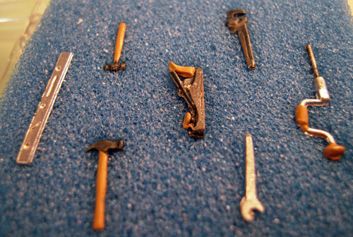 Miniature Hand Painted Tool Set 1:24 Scale Miniature Hand Painted Tool Set 1:24 Scale