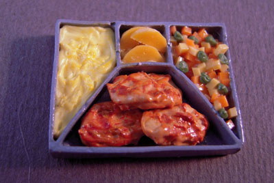 k2666 1" scale bright delights chicken tv dinner k2666 1" scale bright delights chicken tv dinner
