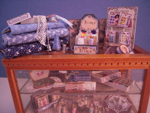 Loretta Kasza Hand Crafted Filled Sewing Cabinet 1:12 Scale Loretta Kasza Hand Crafted Filled Sewing Cabinet 1:12 Scale