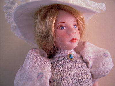 1" scale Loretta Kasza Hand Crafted Gabriella Porcelain Doll 1" scale Loretta Kasza Hand Crafted Gabriella Porcelain Doll