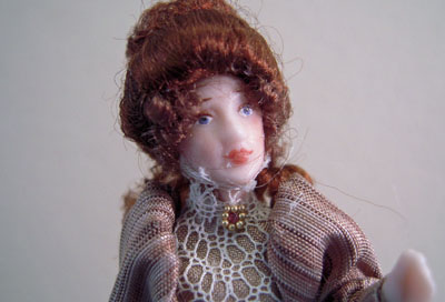 1/2" scale miniature Loretta Kasza Agnes Porcelain Doll 1/2" scale miniature Loretta Kasza Agnes Porcelain Doll