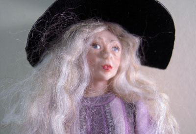 1" scale Loretta Kasza Hannah the Witch porcelain doll