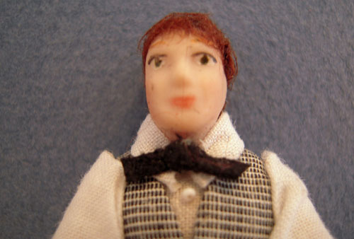 Dolls By Patsy Porcelain Harry In A Vest and Tie 1:24 scale Dolls By Patsy Porcelain Harry In A Vest and Tie 1:24 scale