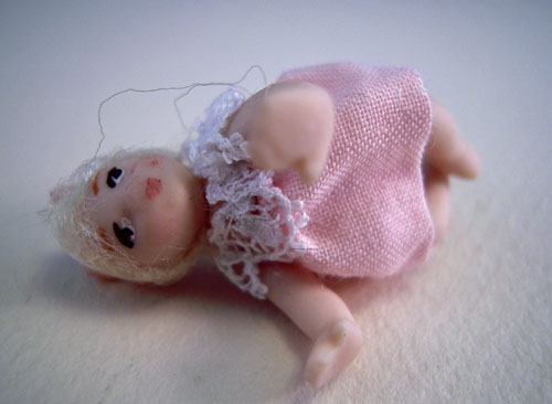 Dolls By Patsy Porcelain Baby Anna Doll 1:24 scale Dolls By Patsy Porcelain Baby Anna Doll 1:24 scale
