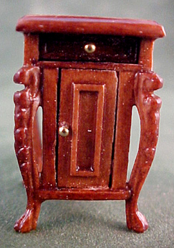 1/2" Scale Miniature Fantasy Lyre Nightstand by Bespaq S3546NWN