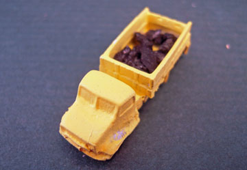 mbg04 1" scale yellow pewter dump truck