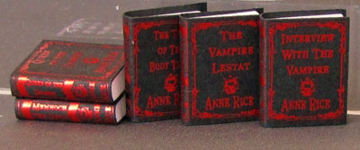 1" scale Ann Rice Red Foil Decorative Books