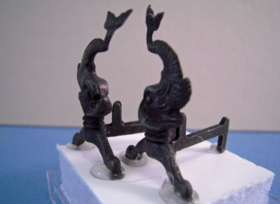 1" Scale Dolphin Andirons by Olde Mountain Miniatures 1" Scale Dolphin Andirons by Olde Mountain Miniatures