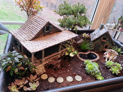 our completed fairy garden