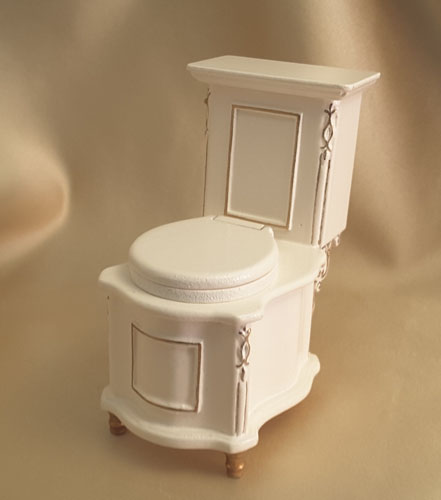 Majestic Mansions 1:12 White Italia Bathroom Toilet Majestic Mansions 1:12 White Italia Bathroom Toilet