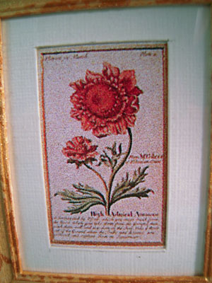 Mc Bay Miniatures 1" Scale Red Flower Framed Print