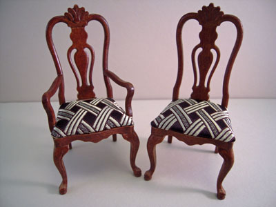 1" scale Platinum Collection Hayes Dining Room Chairs 1" scale Platinum Collection Hayes Dining Room Chairs