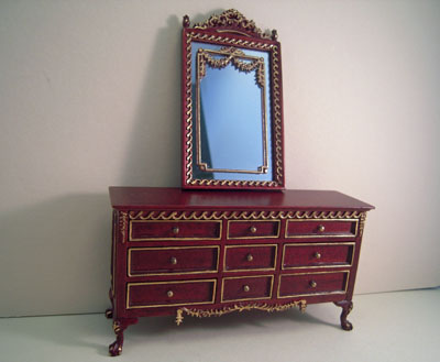 1" scale Platinum Collection Grant Bedroom Set Chest and Mirror