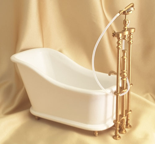 Majestic Mansions White Italia Bathtub 1:12 Majestic Mansions White Italia Bathtub 1:12