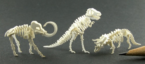 1" scale dinosaur models