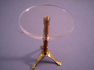 s1042 1" scale contemporary brass and glass end table s1042 1" scale contemporary brass and glass end table