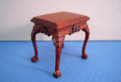 Bespaq 1/2" scale miniature walnut thomas end table